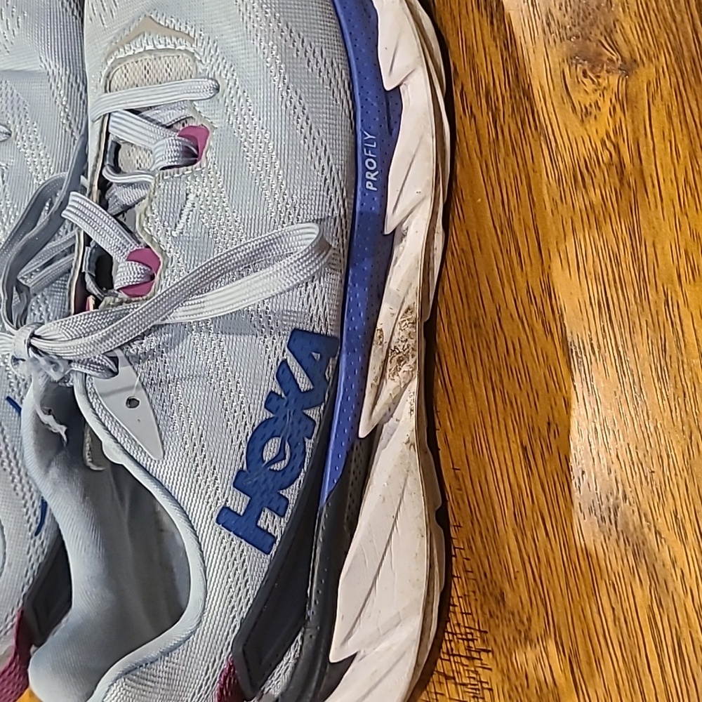 HOKA® Women's 8 Elevon 2 Running/Training Shoe in Ballad Blue/Dazzling Blue - Picture 3 of 8